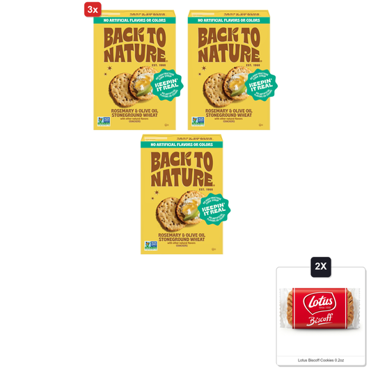 미국직구 3x Back To 과자 6g 6팩 / 3x | Back To Nature - Stoneground Wheat Crackers - Rosemary & Olive Oi 1