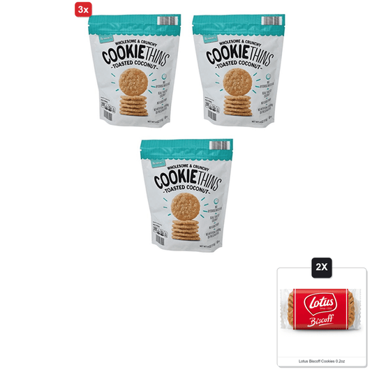 미국직구 3x Bentons Wholesome 견과 6g 2팩 / 3x | Bentons Wholesome And Crunchy Cookie Thins Toasted Coconut 1