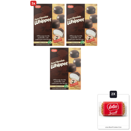 미국직구 3x Dare Whippet 과자 6g 2팩 / 3x | Dare Whippet Original Cookies 8.8 Ounce (Pack Of 2) & 2x Lotus  1