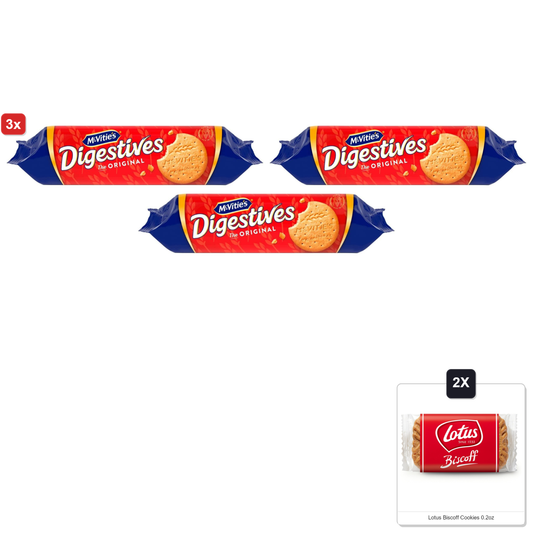 미국직구 3x Mcvities Digestive 과자 6g 7팩 / 3x | Mcvities Digestive Biscuits, 360G (Pack Of 7) & 2x Lotus  1
