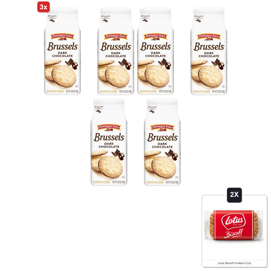 미국직구 3x Pepperidge Farm 초콜릿 149g 2팩 / 3x | Pepperidge Farm Brussels Dark Chocolate, 15 Lace Cookies, 1