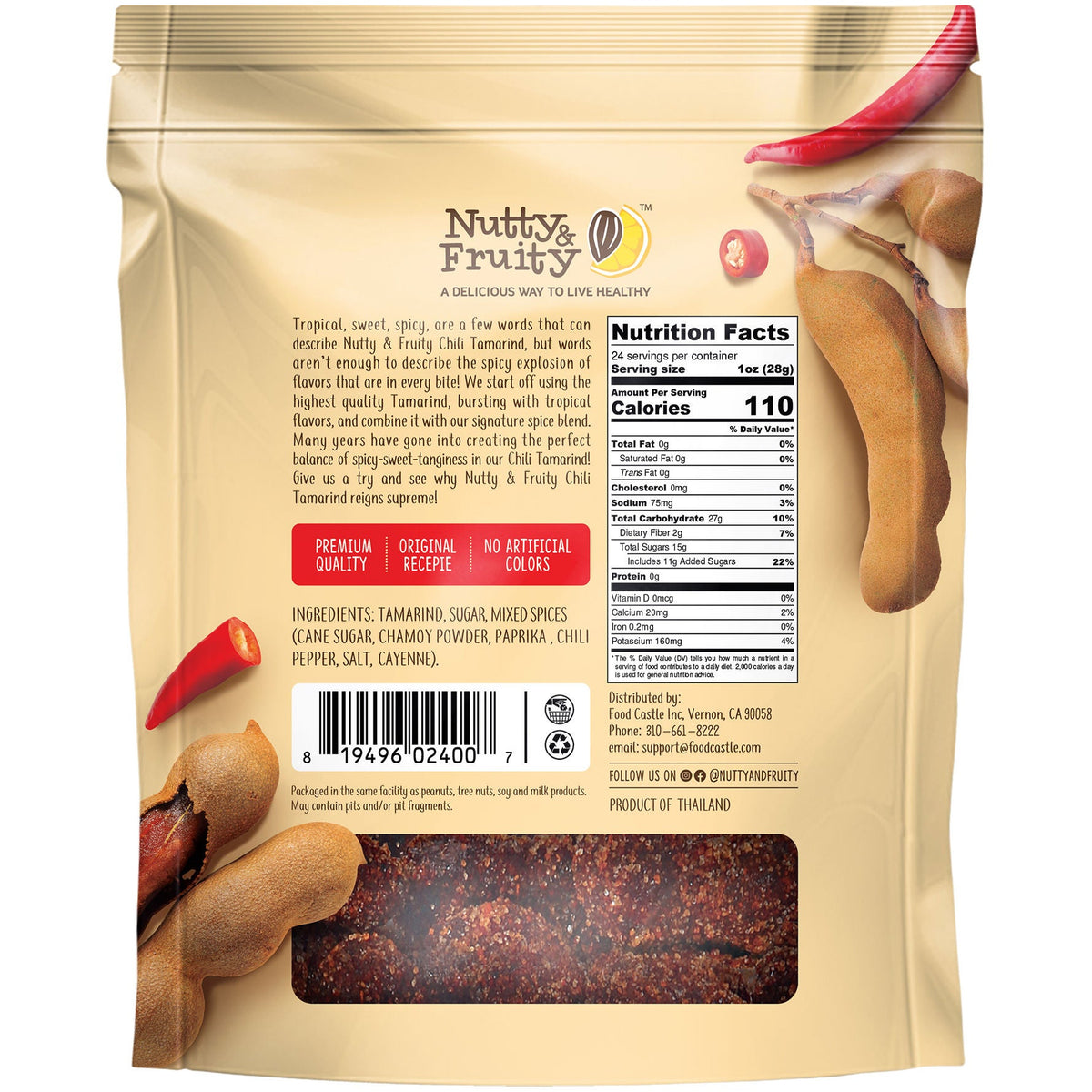 미국직구 Nutty & Fruity Spicy Chili Tamarind Bites, 24 oz