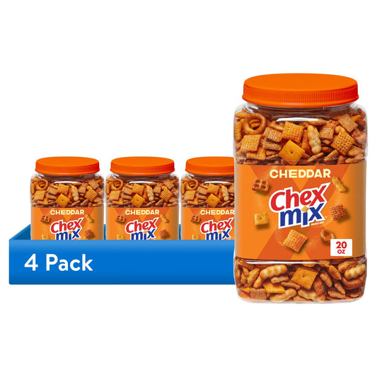 미국직구 567g 4팩 / (4 pack) Chex Mix Cheddar Snack Mix, Salty Snacks Tub, 567g 1