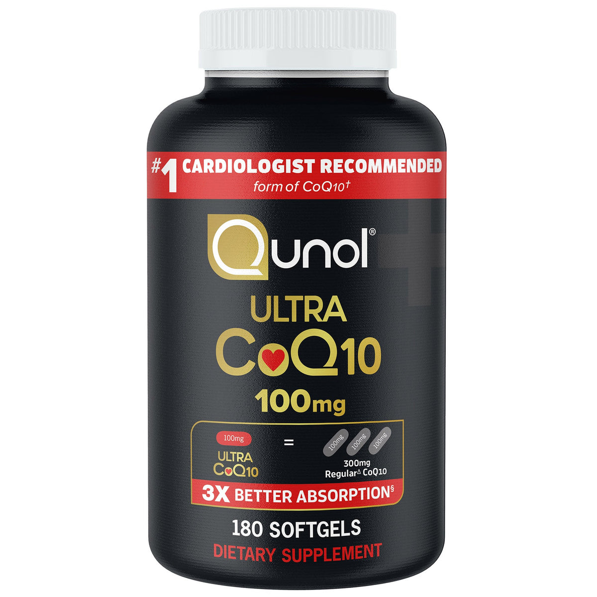 미국직구 큐놀 코큐텐 Qunol Ultra CoQ10 100 mg., 180 Softgels
