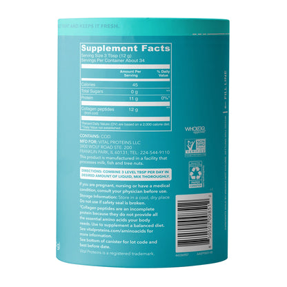 미국직구 바이탈프로틴 콜라겐 펩타이드 파우더 무맛 Vital Proteins Marine Collagen, Unflavored, 14.5 oz
