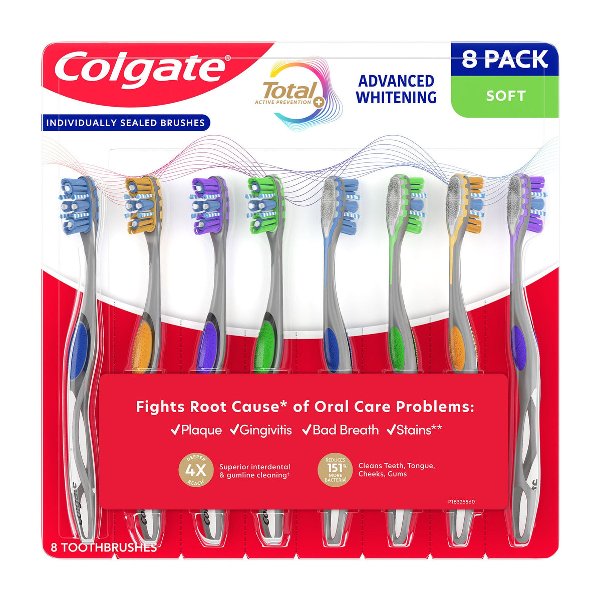 미국직구 콜게이트 전동칫솔 Colgate Total Advanced Whitening Toothbrush, 8-pack