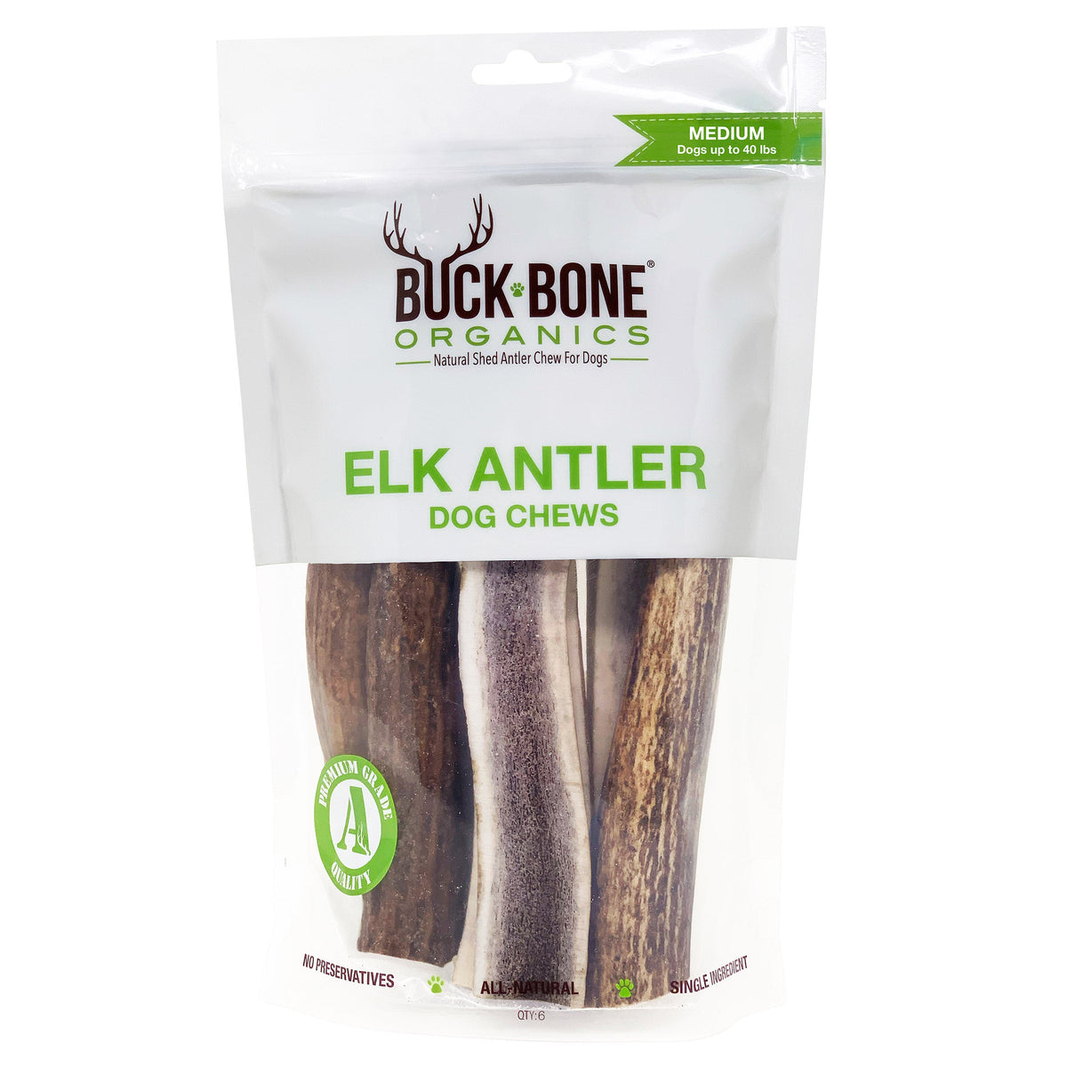 미국직구 벅본 강아지 간식 Buck Bone Organics Elk Antler Dog Chews