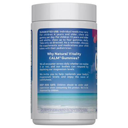 미국직구 마그네슘 Natural Vitality MAXCALM Magnesium Citrate+Glycinate, 240 Gummies