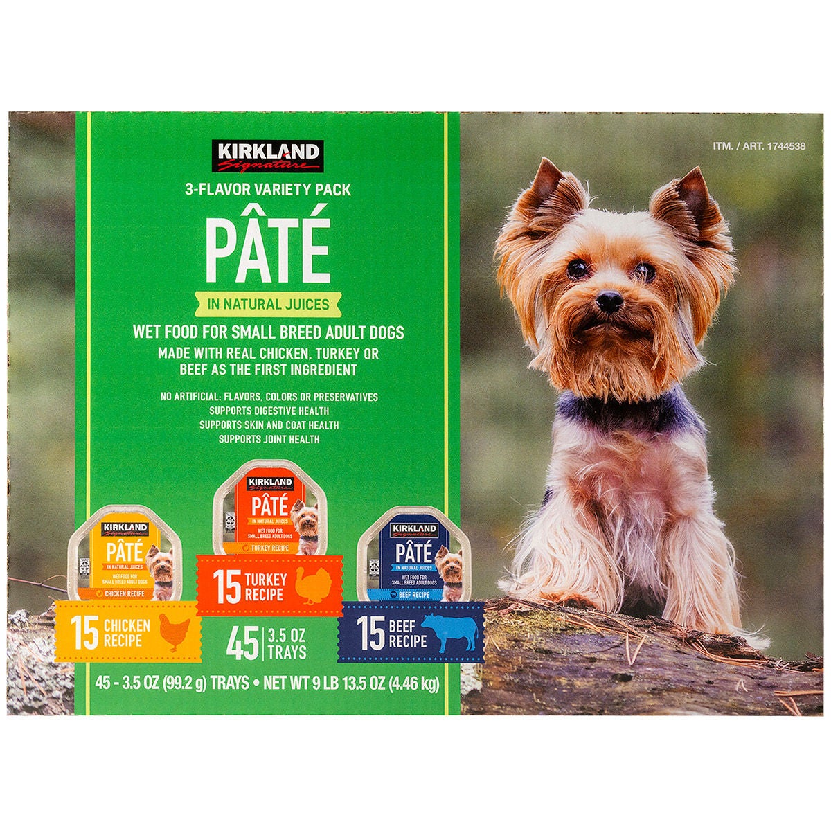 미국직구 커클랜드 강아지 사료 Kirkland Signature Pate Wet Dog Food Variety Pack, 3.5 oz, 45-count