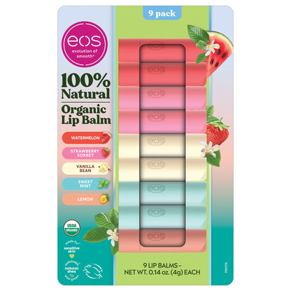 미국직구 이오스 립밤 eos Natural USDA Organic Lip Balm, 9 Sticks