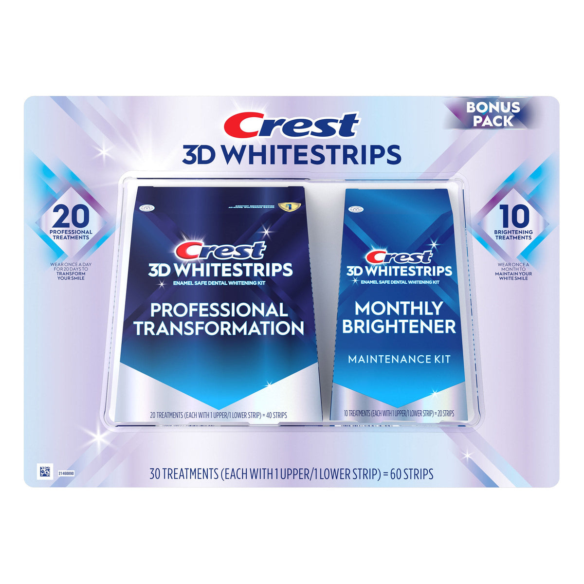 미국직구 크레스트 치아미백 스트립 Crest 3D Whitestrips 20 Professional Treatments with 10 Bonus Brightening Treatments