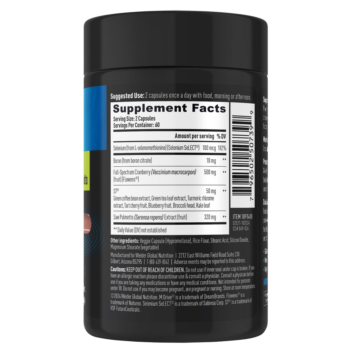 미국직구 영양제 Weider Prime Prostate Health with Saw Palmetto, 120 Veggie Capsules