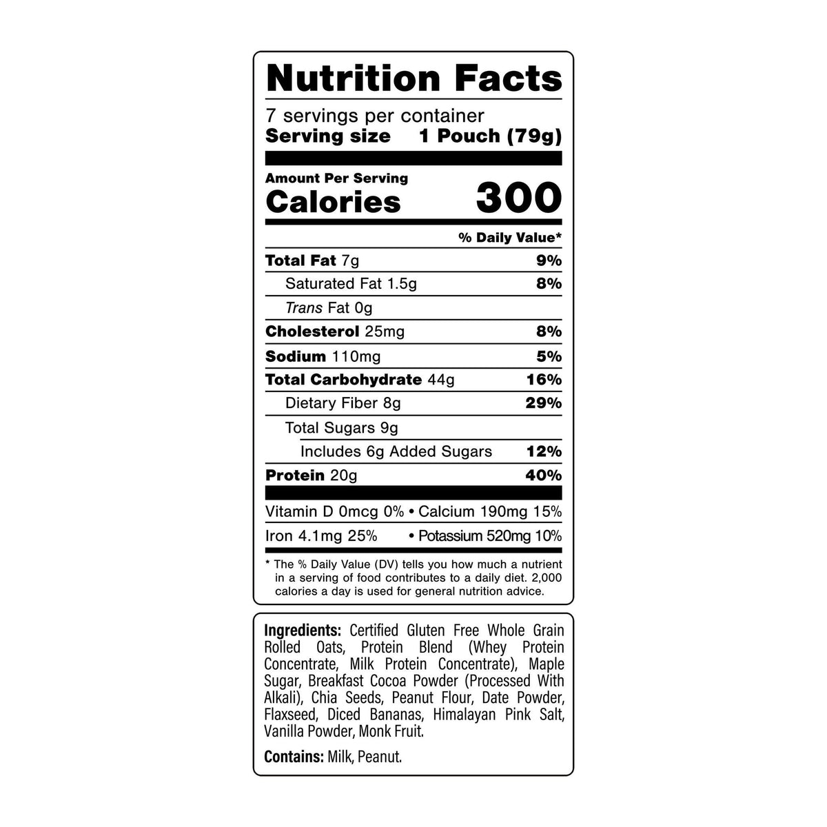 미국직구 Oats Overnight 초콜릿 20g 14팩 / Oats Overnight Variety Pack, 20g Protein Shake, Cookies  4