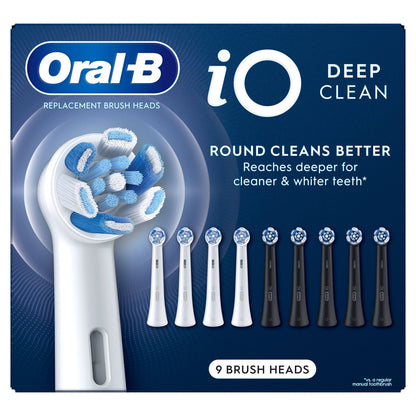 미국직구 오랄비 전동칫솔 교체모 Oral-B iO Deep Clean Replacement Toothbrush Head, 9-count