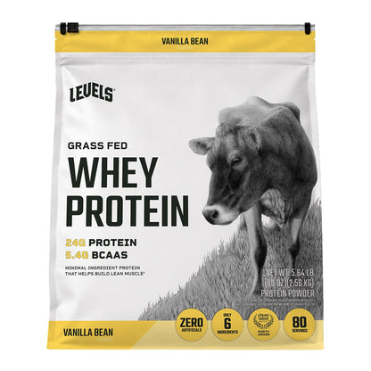 미국직구 레벨스 웨이 프로틴 파우더 바닐라 Levels Grass Fed Whey Protein, Vanilla Bean, 5.64 lbs