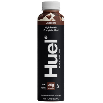 미국직구 휴엘 단백질 쉐이크 음료 초콜릿 Huel Black Edition High-Protein Chocolate Meal Replacement Drink, 16.9 fl oz, 12-pack