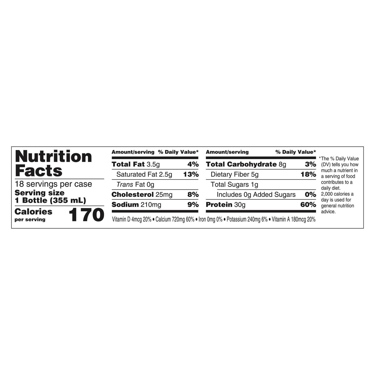 미국직구 오이코스 단백질 쉐이크 음료 바닐라 Oikos 30g Protein Shake, Vanilla, 12 fl oz, 18-pack