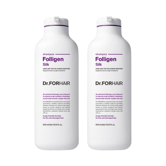 미국직구 Dr.FORHAIR Folligen Silk 샴푸 500ml 2팩 / Dr.FORHAIR Folligen Silk Shampoo, 500ml, 2-pack 1