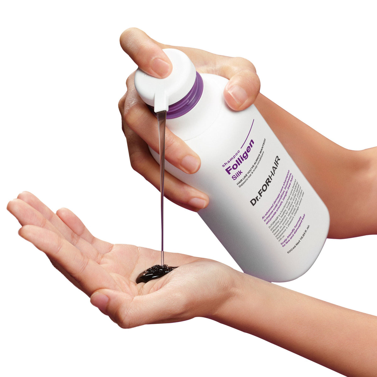미국직구 닥터포헤어 샴푸 500ml 2팩 / Dr.FORHAIR Folligen Silk Shampoo, 500ml, 2-pack 2