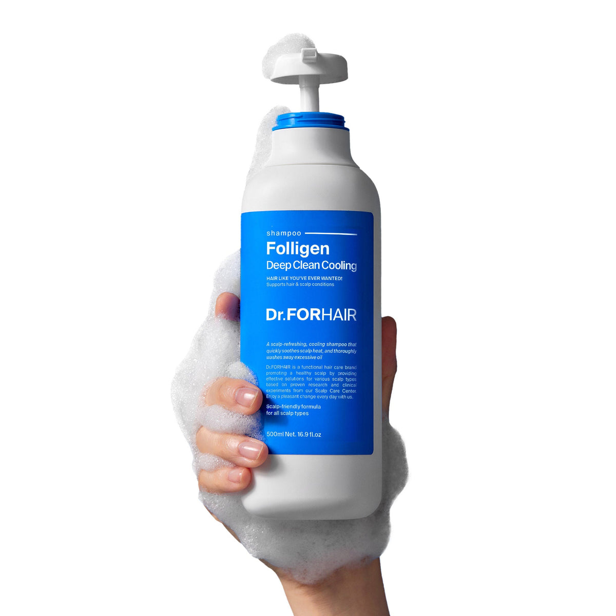 미국직구 닥터포헤어 샴푸 500ml 2팩 / Dr.FORHAIR Folligen Deep Clean Cooling Shampoo, 500ml, 2-pack 2