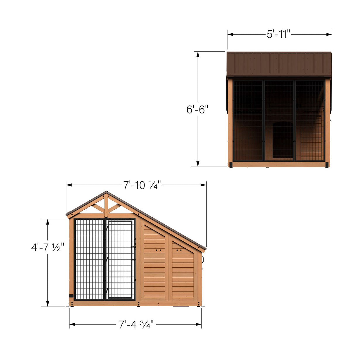 미국직구 켄넬·이동장 Backyard Discovery 7' x 5' Canine Cabin Outdoor Dog Kennel