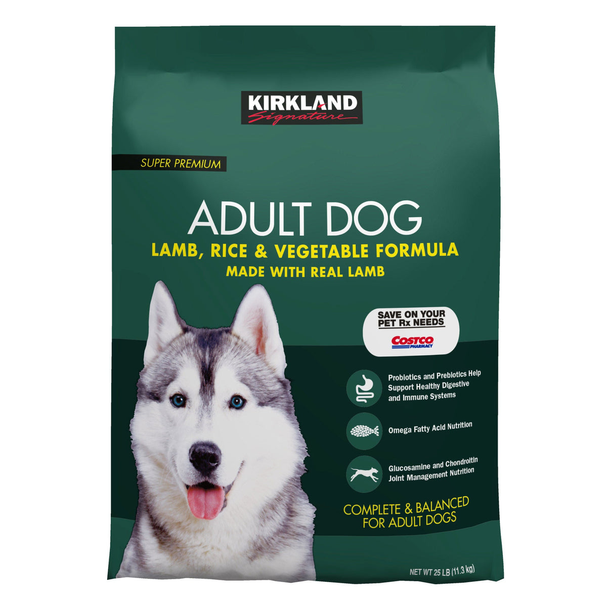 미국직구 커클랜드 강아지 사료 Kirkland Signature Adult Formula Lamb, Rice and Vegetable Dog Food, 25 lbs