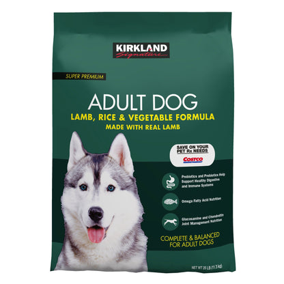 미국직구 커클랜드 강아지 사료 Kirkland Signature Adult Formula Lamb, Rice and Vegetable Dog Food, 25 lbs