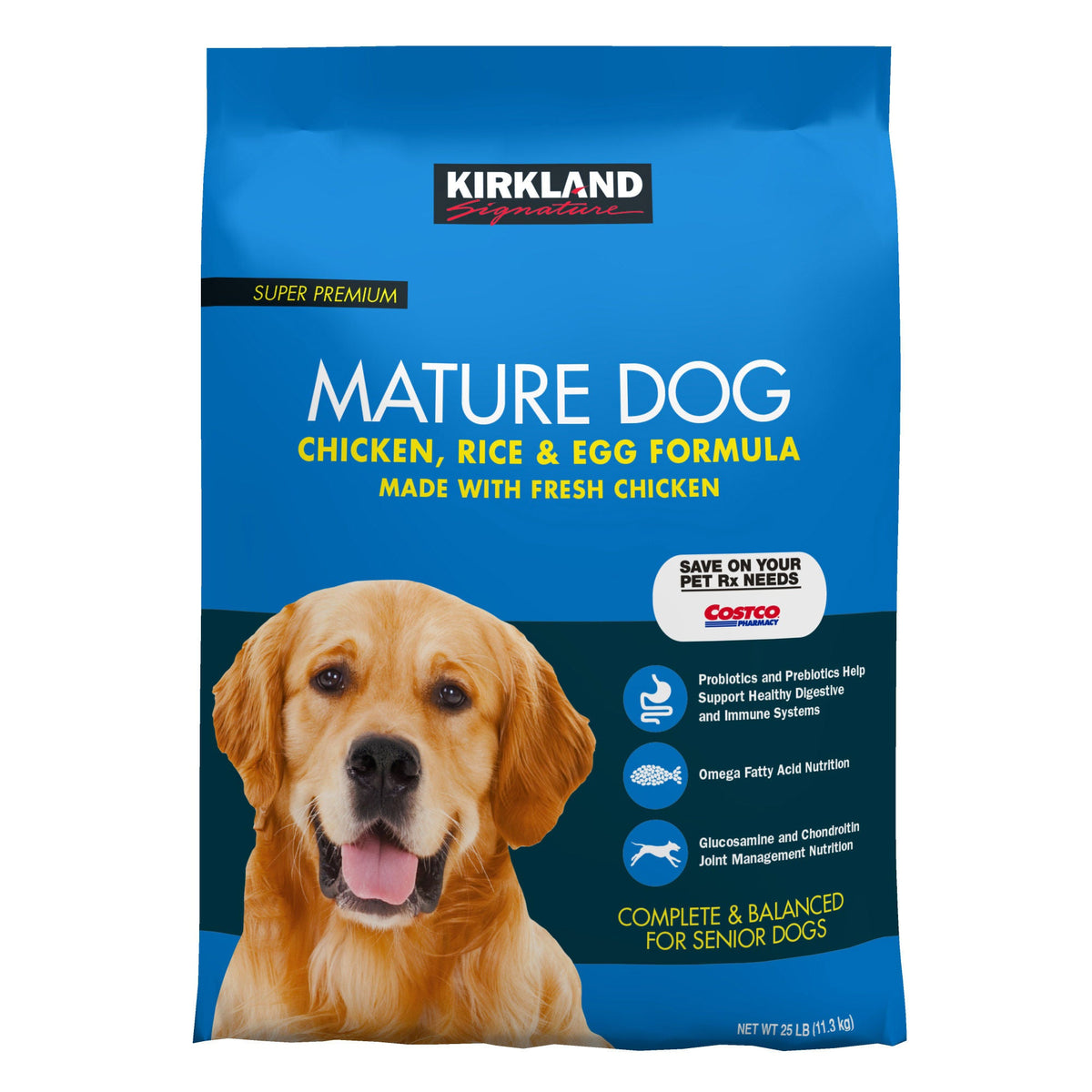 미국직구 커클랜드 강아지 사료 Kirkland Signature Mature Formula Chicken, Rice and Egg Dog Food, 25 lbs