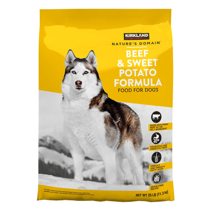 미국직구 커클랜드 강아지 사료 Kirkland Signature Nature's Domain Beef and Sweet Potato Dog Food, 25 lbs