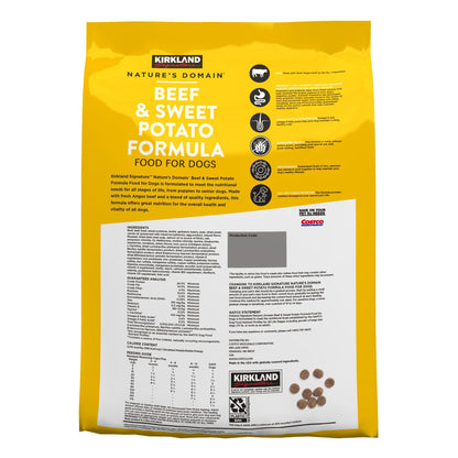 미국직구 커클랜드 강아지 사료 Kirkland Signature Nature's Domain Beef and Sweet Potato Dog Food, 25 lbs
