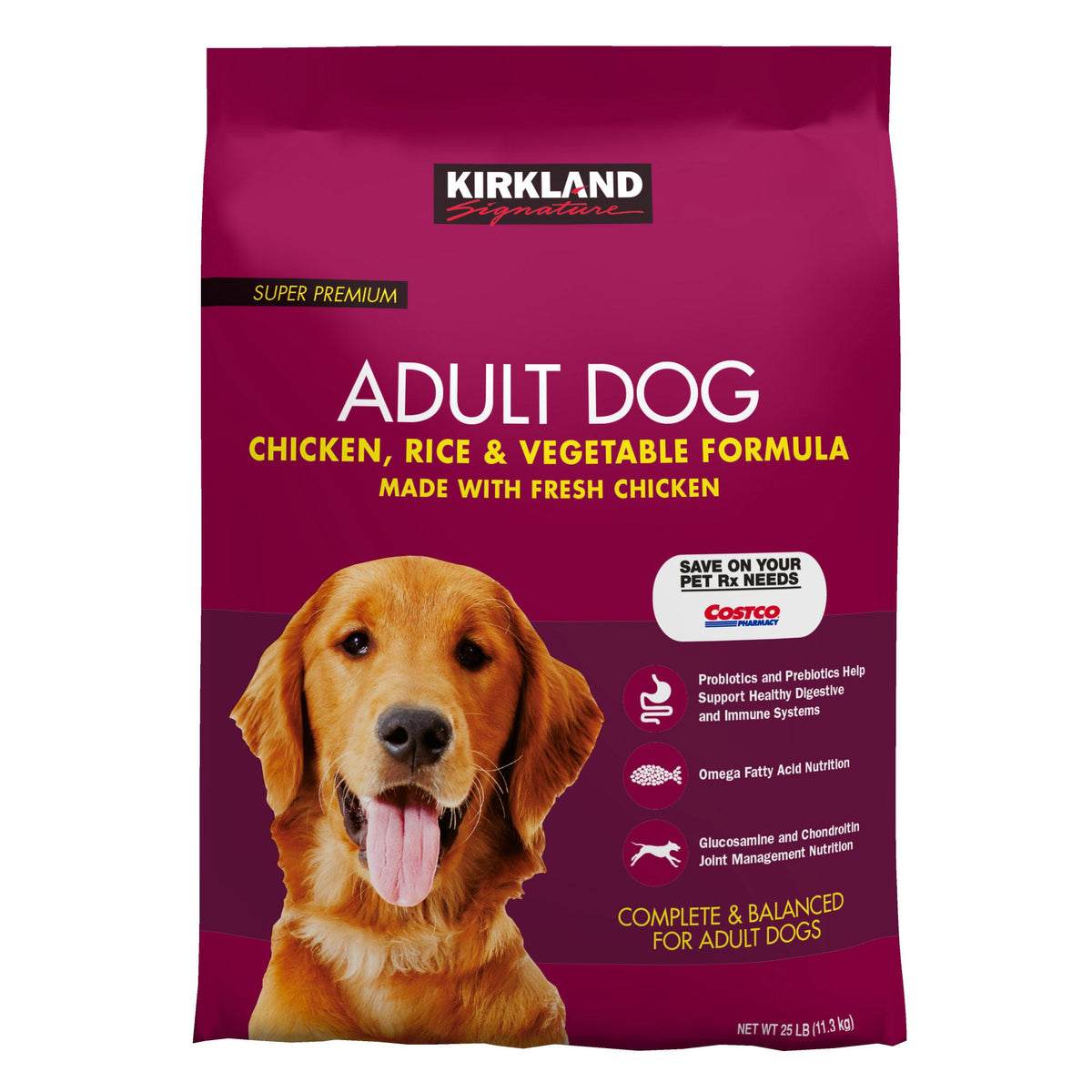 미국직구 커클랜드 강아지 사료 Kirkland Signature Adult Formula Chicken, Rice and Vegetable Dog Food, 25 lbs