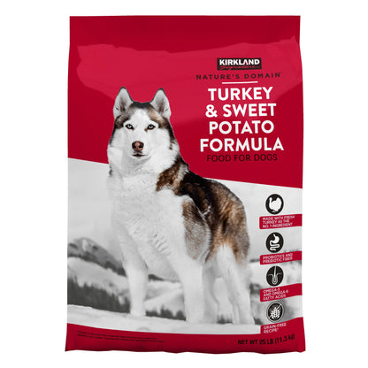 미국직구 커클랜드 강아지 사료 Kirkland Signature Nature's Domain Turkey and Sweet Potato Dog Food, 25 lbs