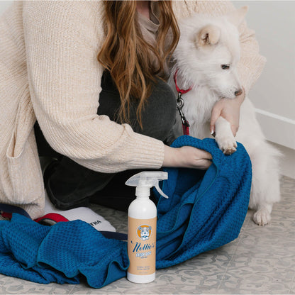 미국직구 펫용품 Nellie's Dog Towel and Waterless Dog 16 fl oz Shampoo Bundle