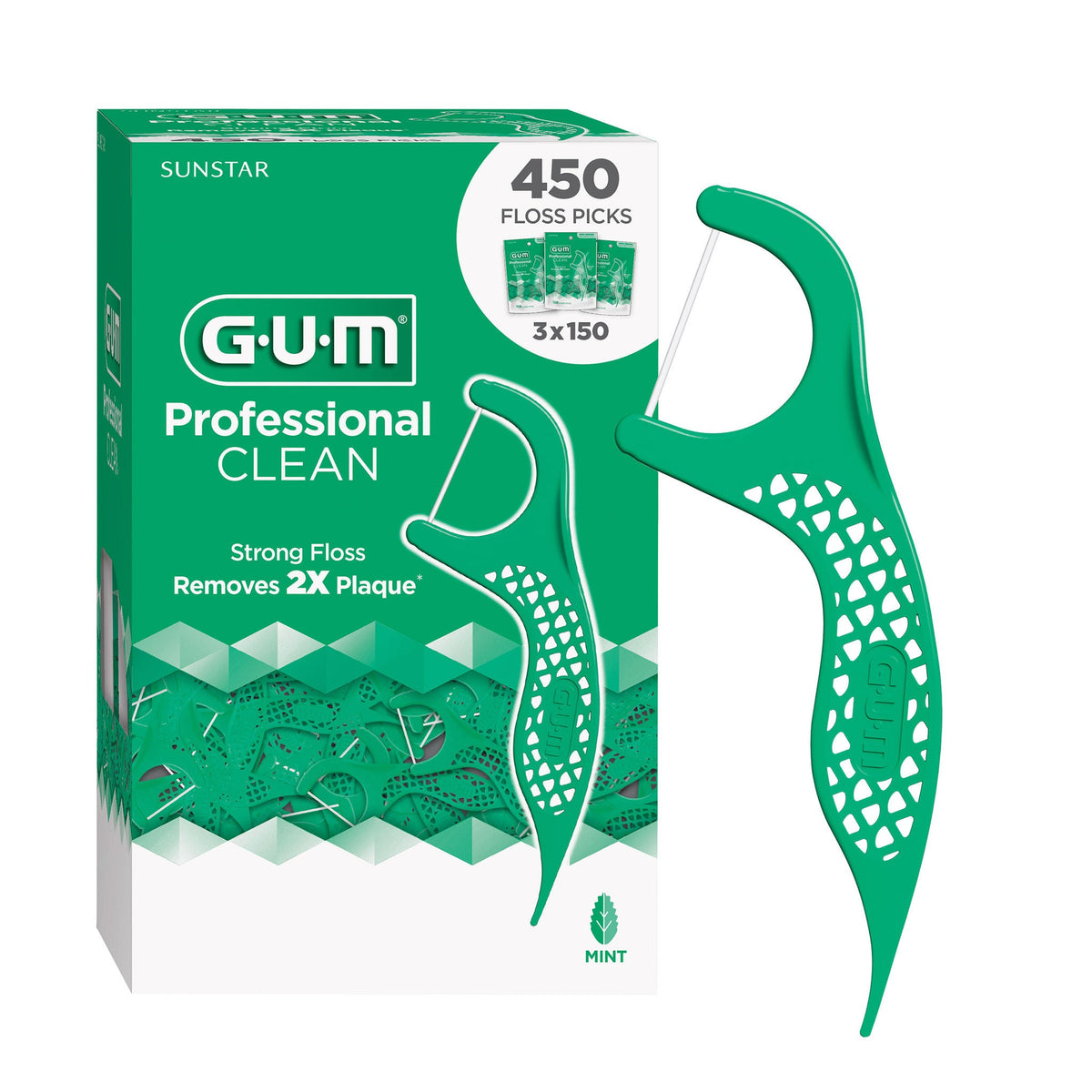 미국직구 치실 GUM Professional Clean Floss Picks, 150-count, 3-pack