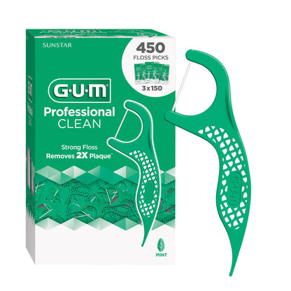 미국직구 치실 GUM Professional Clean Floss Picks, 150-count, 3-pack