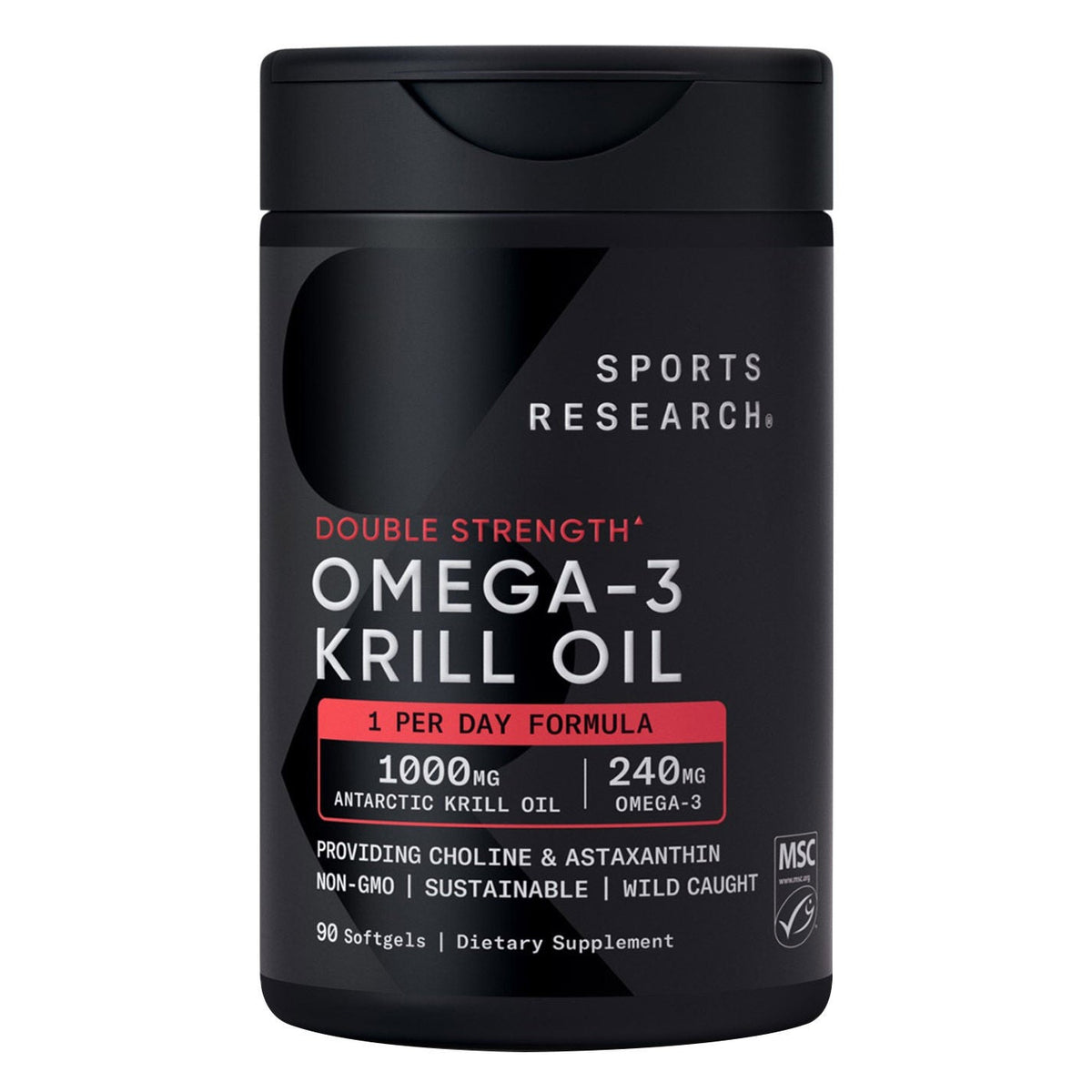 미국직구 오메가3 Sports Research Omega-3 Krill Oil Superba2 1000mg, 90ct Softgels