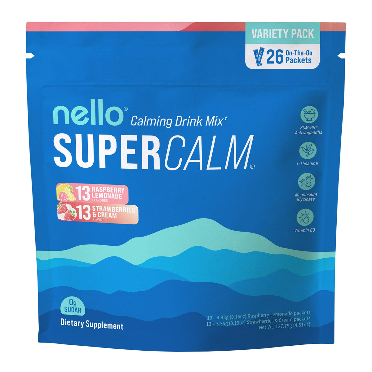 미국직구 Nello Supercalm Drink / Nello Supercalm Drink Mix, Variety Pack, 26-ct 2