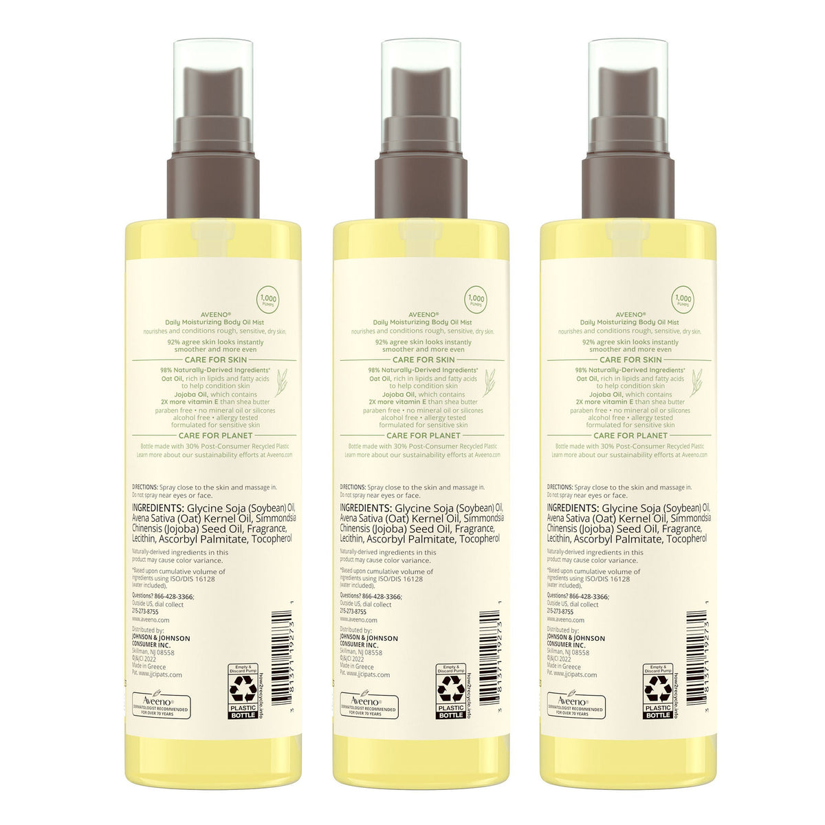 미국직구 아비노 198ml 3팩 / Aveeno Daily Moisturizing Oil Mist, 198ml, 3-pack 2