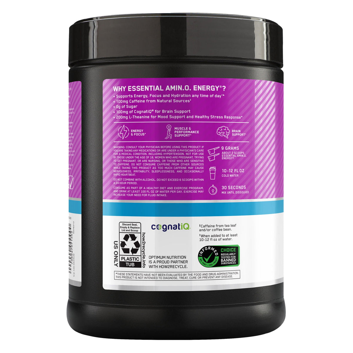 미국직구 옵티멈뉴트리션 아미노 에너지 Optimum Nutrition Essential Amino Energy + Electrolytes, Grape, 1.42 lbs