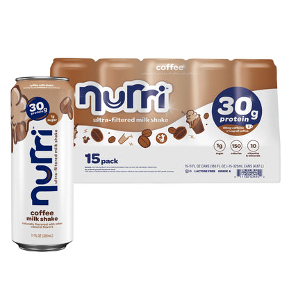 미국직구 누리 단백질 쉐이크 음료 커피 Nurri 30g Protein Shake, Coffee, 11 fl oz, 15-pack