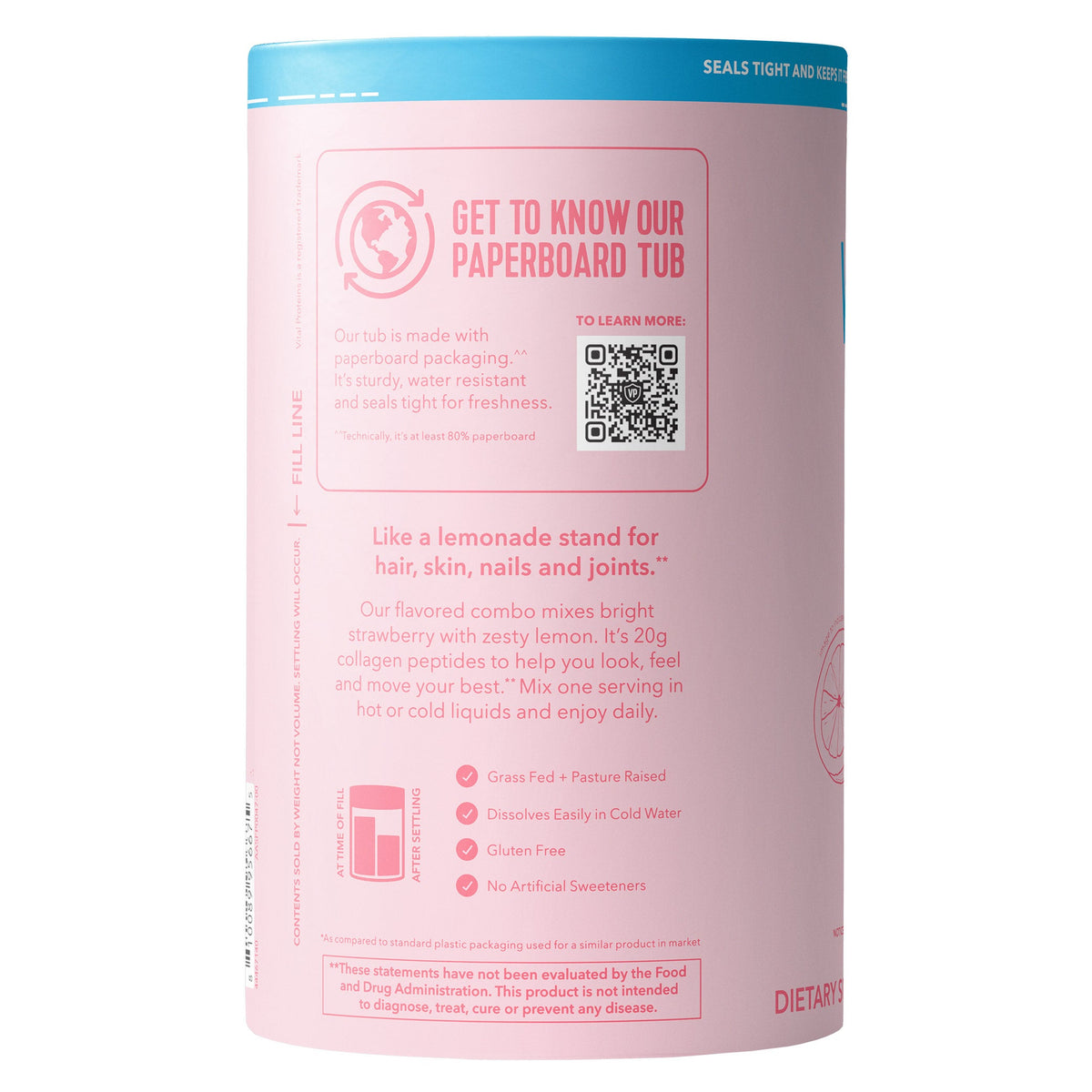 미국직구 바이탈프로틴 콜라겐 펩타이드 파우더 딸기 Vital Proteins Collagen Peptides, Strawberry Lemonade, 1.7 lbs