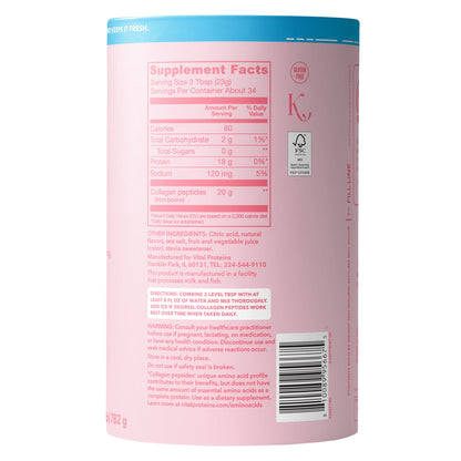 미국직구 바이탈프로틴 콜라겐 펩타이드 파우더 딸기 Vital Proteins Collagen Peptides, Strawberry Lemonade, 1.7 lbs