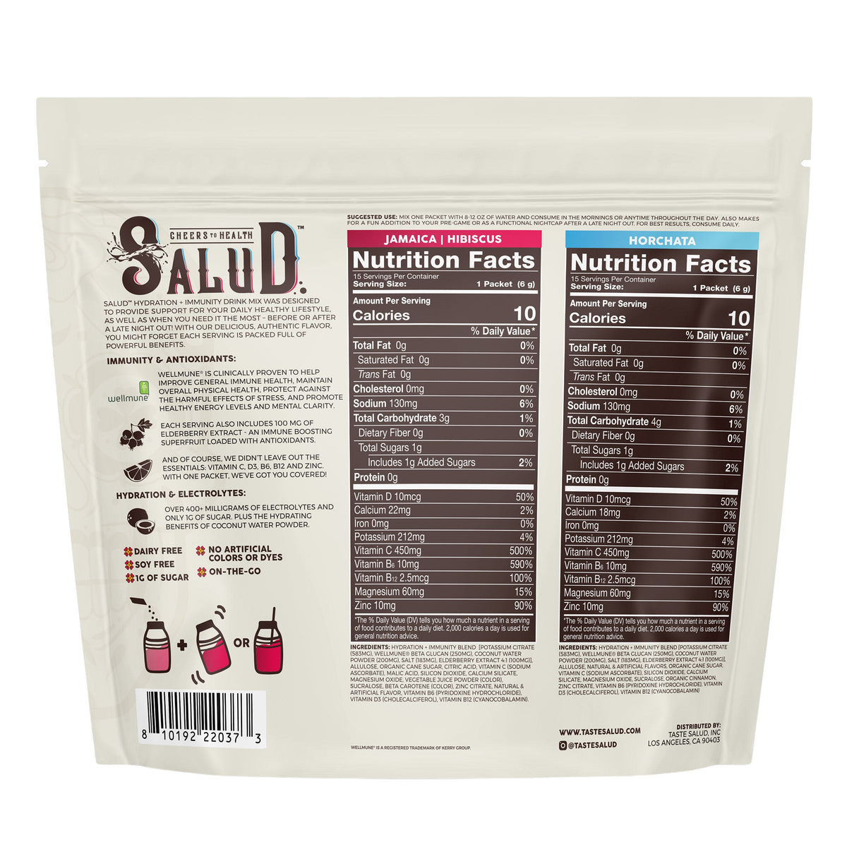 미국직구 Taste Salud Hydration / Taste Salud Hydration + Immunity, 30 Individual Stick Packs,  2