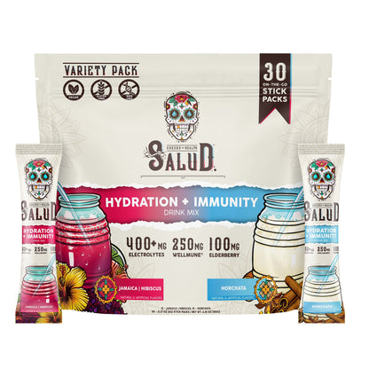미국직구 테이스트 샐러드 전해질 파우더 Taste Salud Hydration + Immunity, 30 Individual Stick Packs, Variety Pack