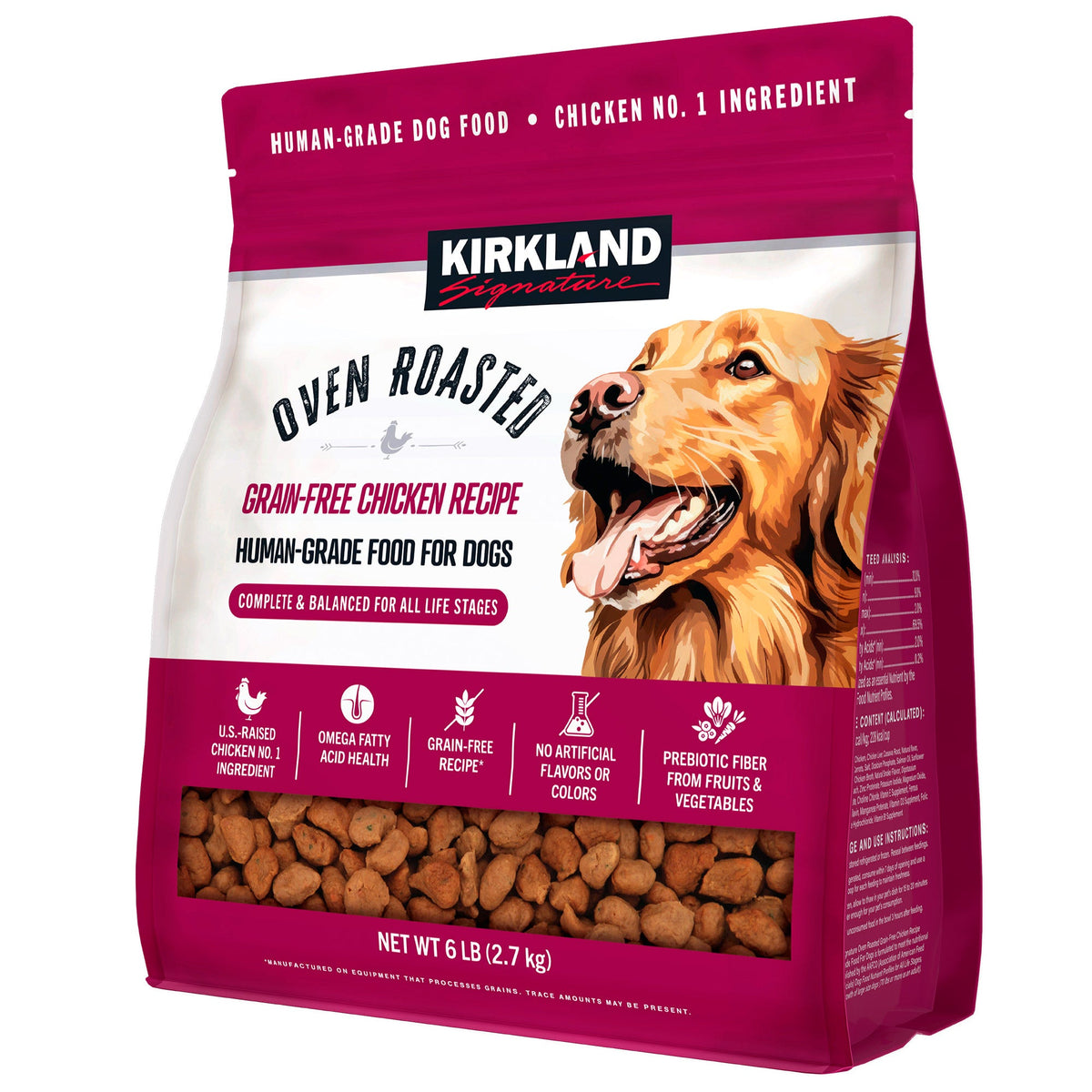 미국직구 커클랜드 강아지 사료 Kirkland Signature Oven Roasted Chicken Recipe Dog Food, 6 lbs