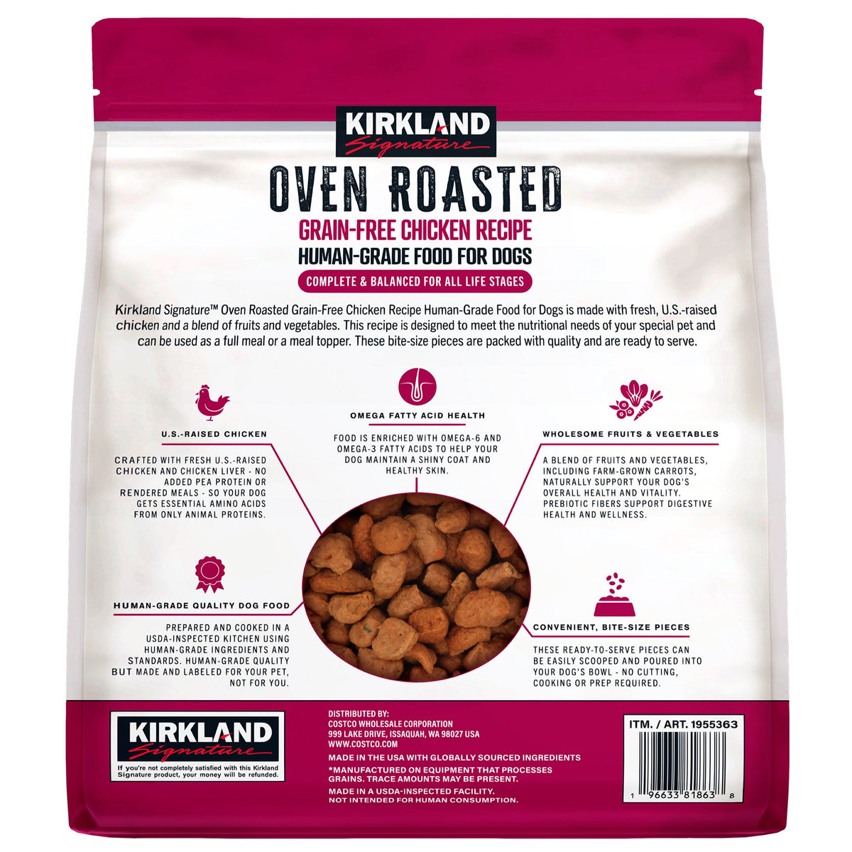 미국직구 커클랜드 강아지 사료 Kirkland Signature Oven Roasted Chicken Recipe Dog Food, 6 lbs