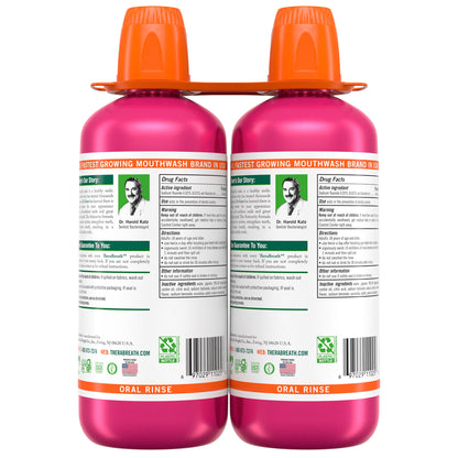 미국직구 테라브레스 가글 TheraBreath Anticavity Oral Rinse, Sparkle Mint, 33.8 fl oz, 2-pack