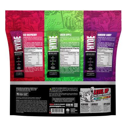 미국직구 미스터하이드 프리워크아웃 부스터 Mr. HYDE Signature Pre-Workout On-The-Go, 30 Individual Serving Stick Packs, Variety Pack