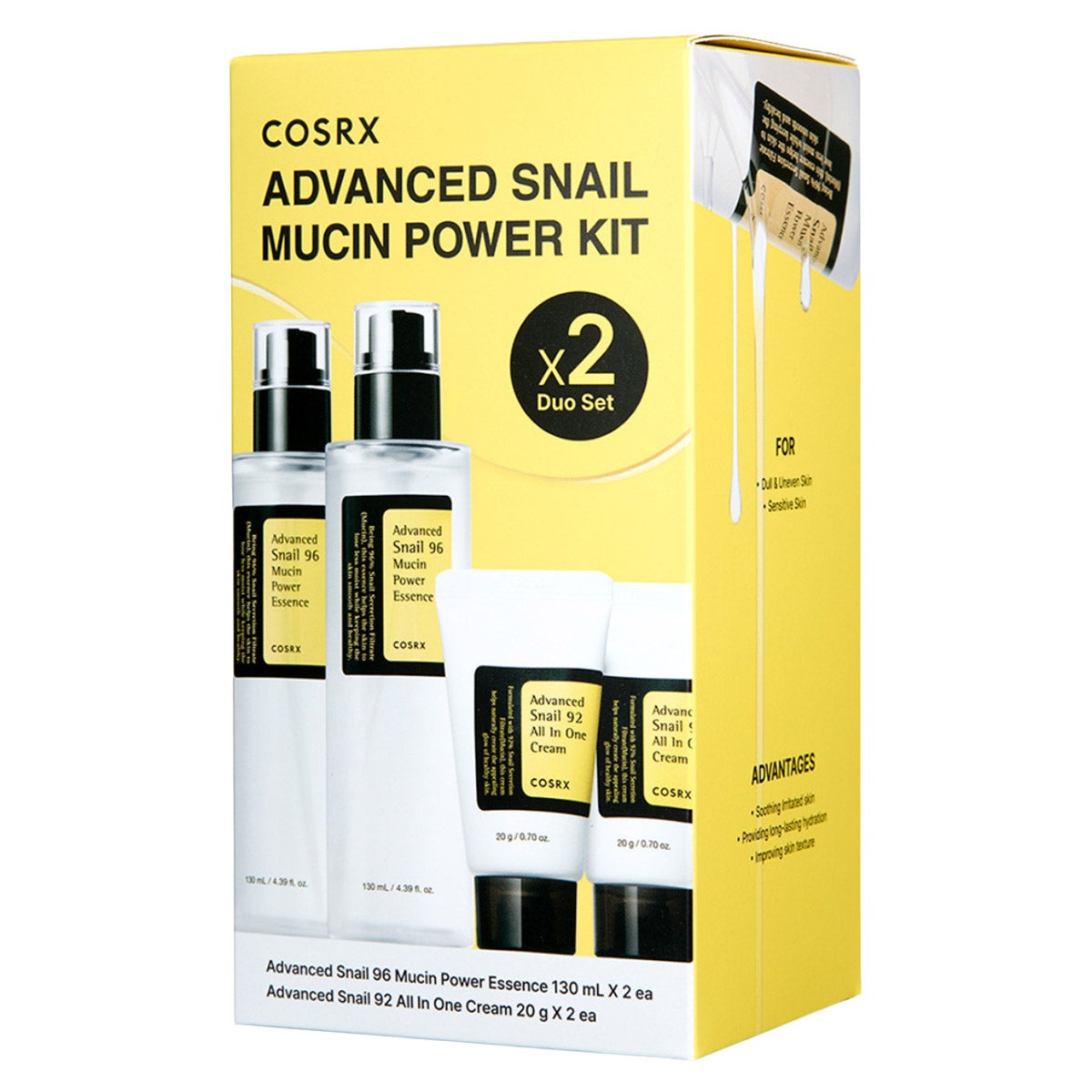 미국직구 COSRX Advanced Snail / COSRX Advanced Snail Mucin Power Essence & All In One Cream Power Kit 1