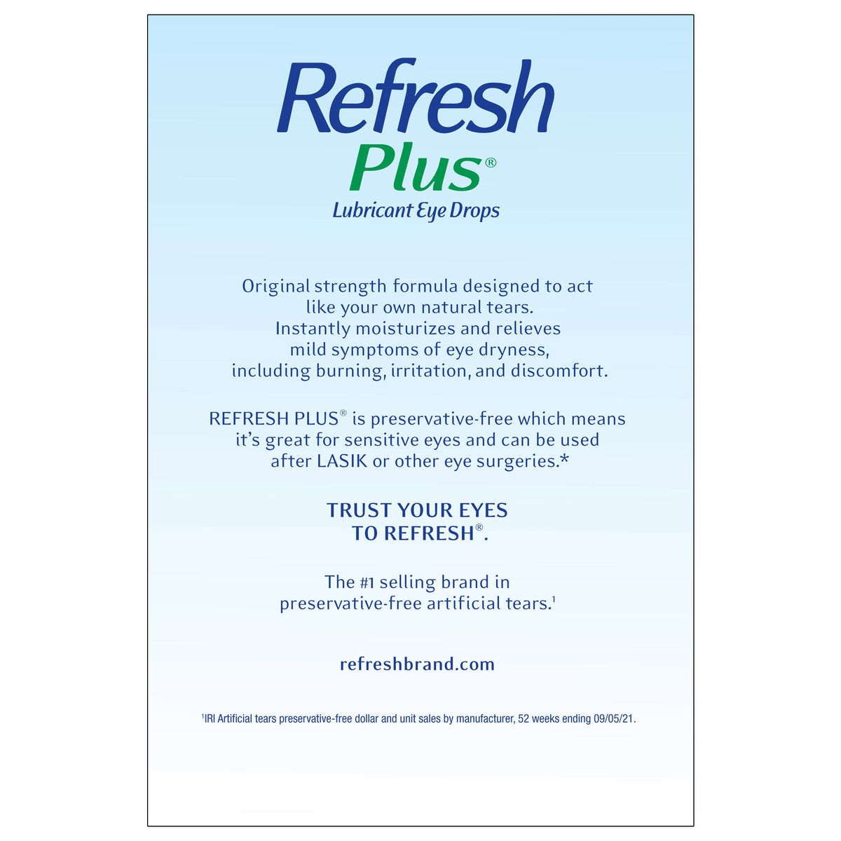 미국직구 리프레시 플러스 인공눈물 일회용 Refresh Plus Preservative-Free Lubricant Eye Drops, 100 Single Use Containers